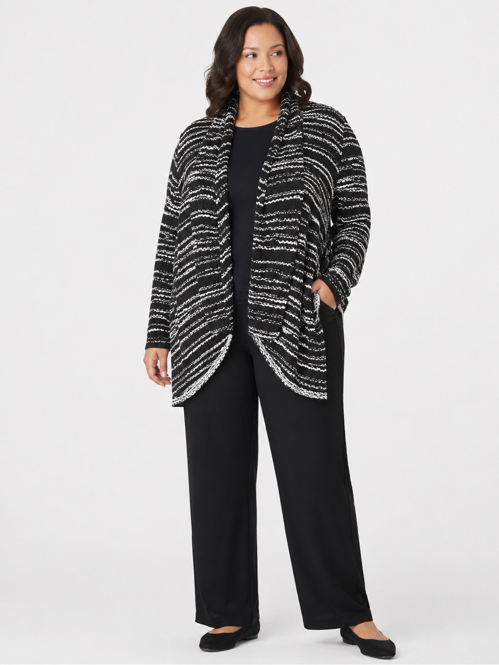 Eileen Fisher open-front cardigan sweater 3X